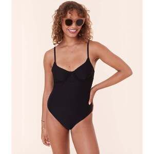 Andie The Bermuda One Piece - Terry Dot - Black - Classic Size M-D+m-d-dd
